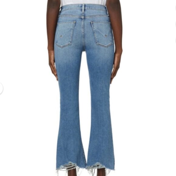 Hudson Barbara Boo High-Waisted Cropped Boot Cut Jeans – Anot Blue – Size 25 – N - Picture 2 of 3